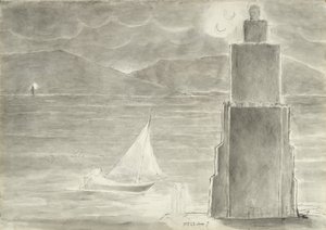 Dante et Virgile au bord du marais Stygien, illustration de la Divine Comédie de Dante Alighieri, 1824-27 - William Blake